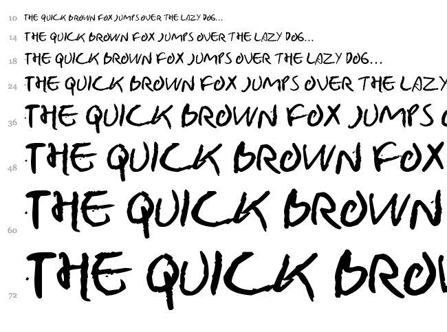 Natural Writing font waterfall